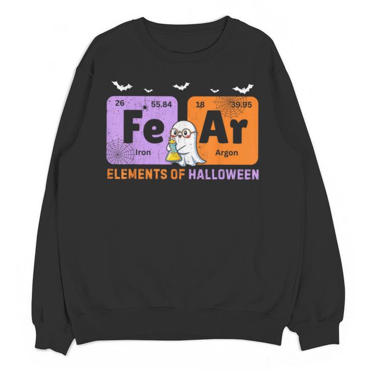 Elements Of Halloween Fear Periodically Chemistry Teacher Unisex Sweatshirt