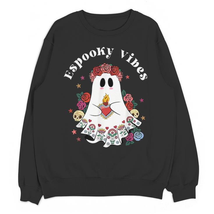 Espooky Vibes Maestra Halloween Spanish Mexican Teacher Unisex Sweatshirt