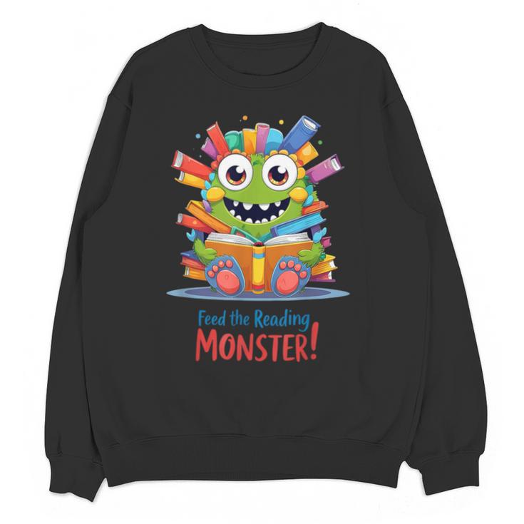 Feed The Reading Monster Halloween Teacher Unisex Sweatshirt
