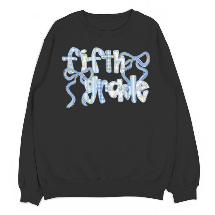 Fifth Grade Team Coquette Bow 5th Grade Teacher Girl Kid Unisex Sweatshirt