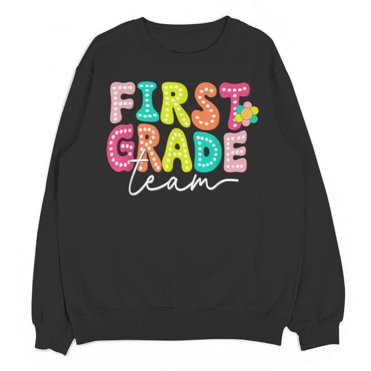 First Grade Team Teacher Back To School 1st Grade Squad Kids Unisex Sweatshirt