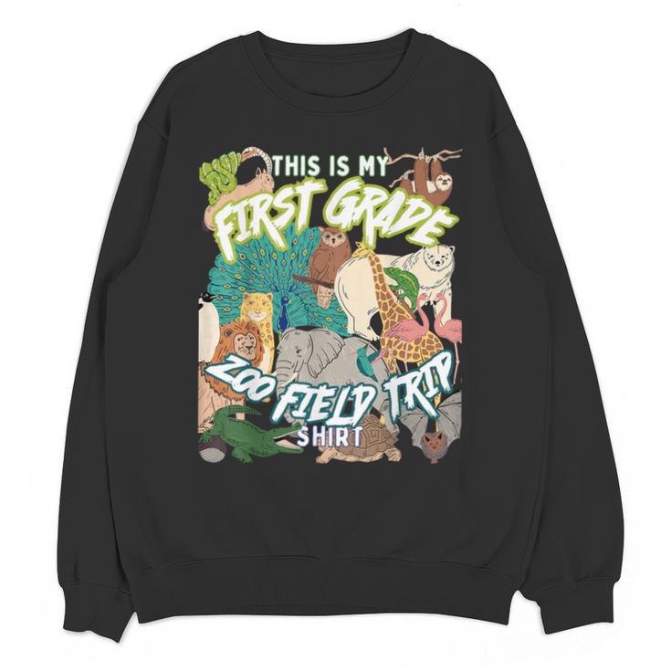 First Grade Zoo Field Trip Matching Student Teacher Class Unisex Sweatshirt