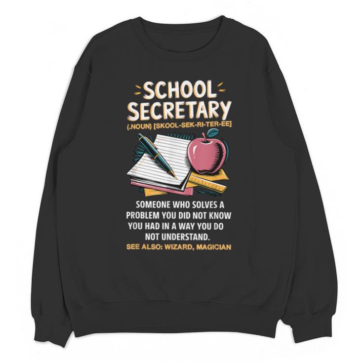 Front Office Teacher Admin Meaning School Secretary Unisex Sweatshirt