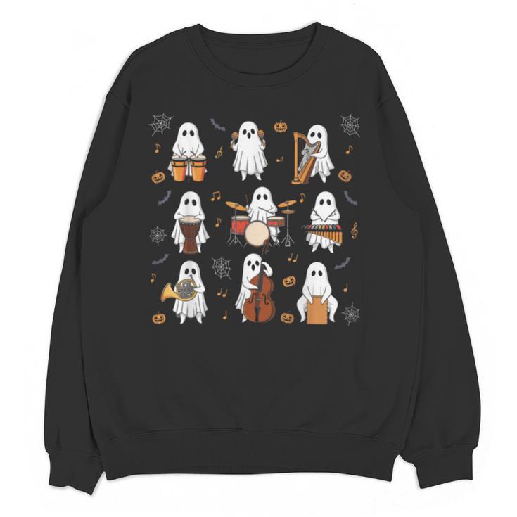 Ghost Music Teacher Halloween Musician Costume Unisex Sweatshirt