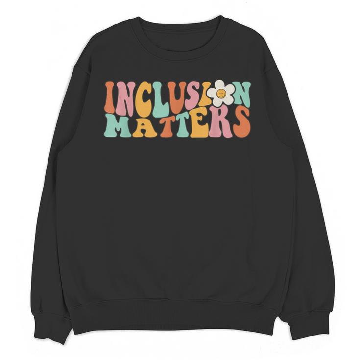 Gnoovy Vintage Inclusion Matters Special Education Teacher Unisex Sweatshirt