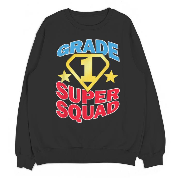 Grade 1 Super Squad Superhero Teacher Team Unisex Sweatshirt
