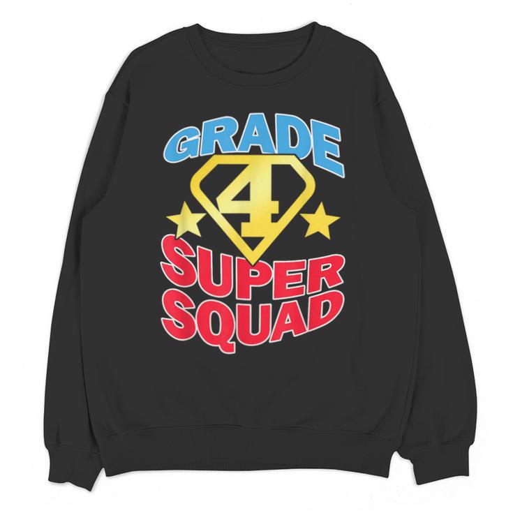Grade 4 Super Squad Superhero Teacher Team Unisex Sweatshirt