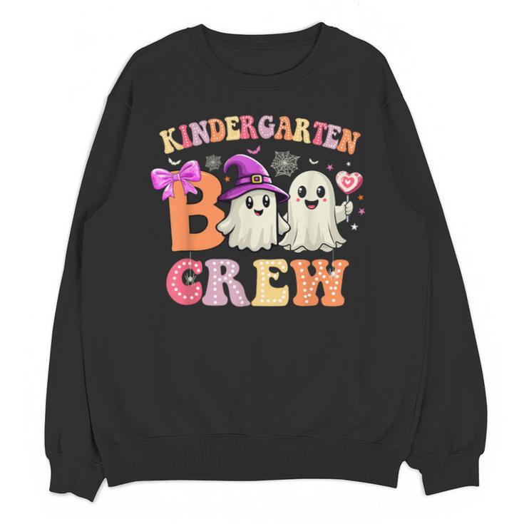 Groovy Kindergarten Boo Crew Kinder Halloween Teacher Kids Unisex Sweatshirt