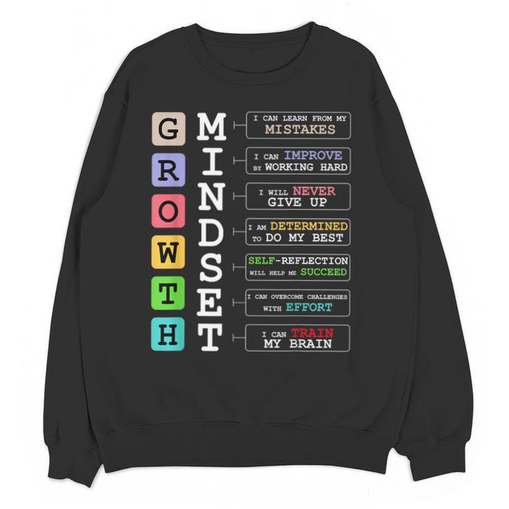 Growth Mindset Shirt Positive School Classroom Teacher Unisex Sweatshirt