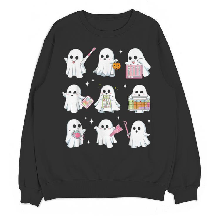Halloween Ghost Speech Therapy SLP Fall Teacher Tee Unisex Sweatshirt