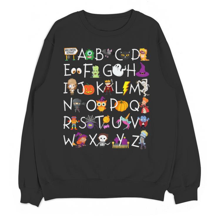 Halloween Nursery Teacher Shirt Halloween Alphabet Unisex Sweatshirt