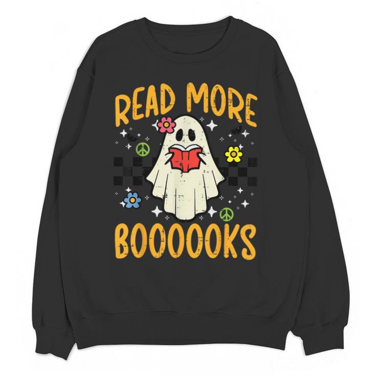 Halloween Read More Books Retro Costume Teacher Women Girls Unisex Sweatshirt