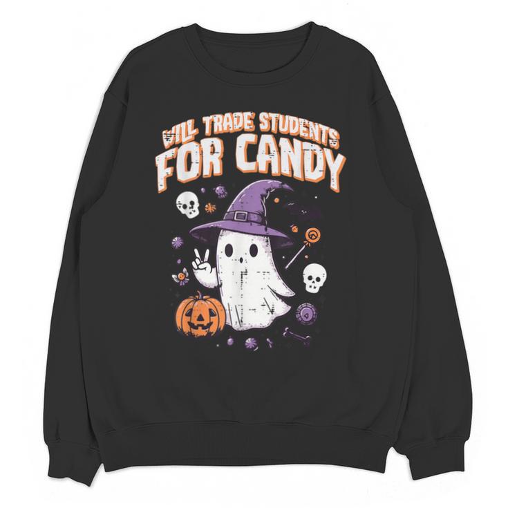 Halloween Teacher Trade Students For Candy Costume Women Unisex Sweatshirt