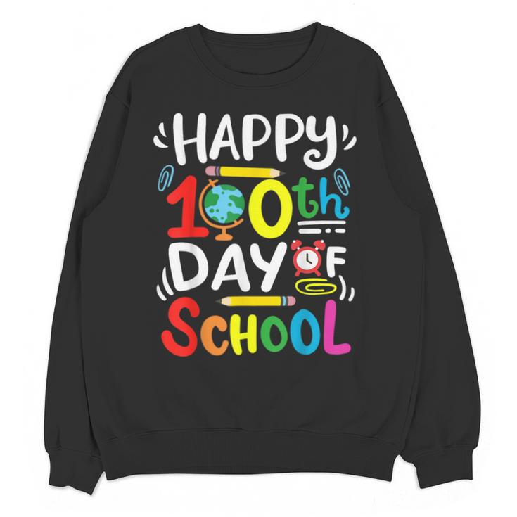 Happy 100th Day Of School 100 Days Of School Teacher Student Unisex Sweatshirt