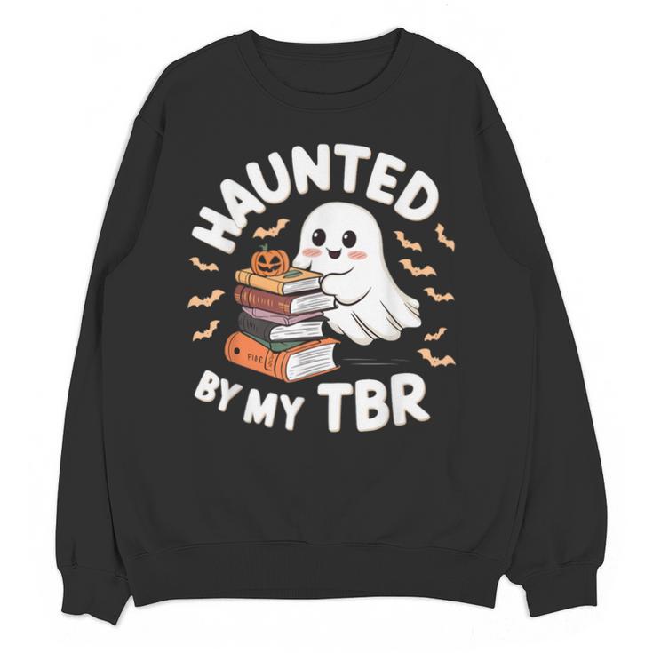 Haunted By My TBR Cute Ghost Book Reading Teacher Halloween Unisex Sweatshirt