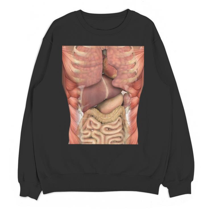 Human Muscles Organs Scary Anatomy Teacher Halloween Costume Unisex Sweatshirt