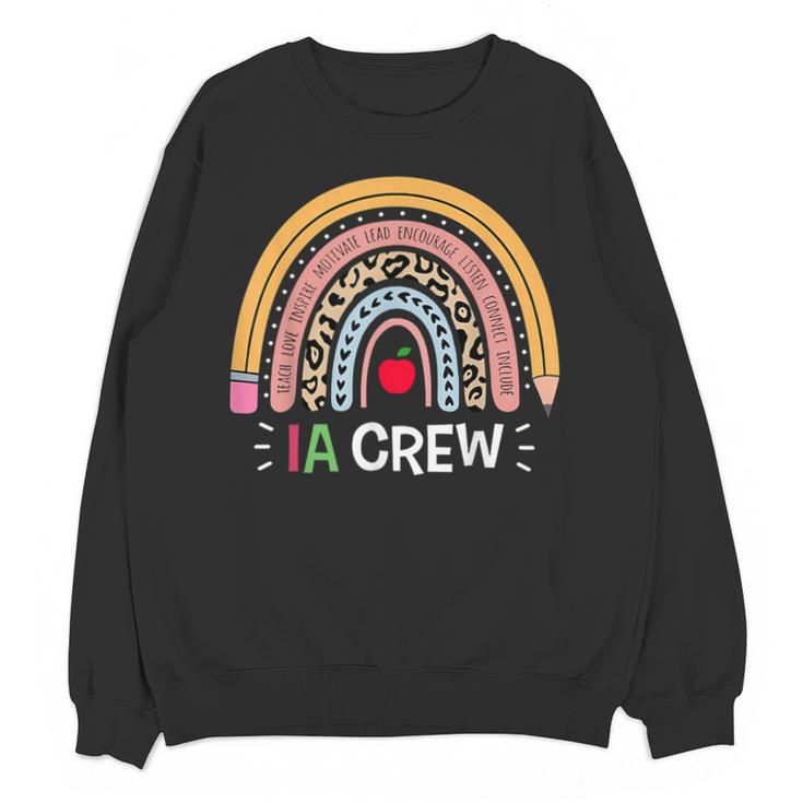IA Crew Instructional Assistant Rainbow Teachers Aide Unisex Sweatshirt