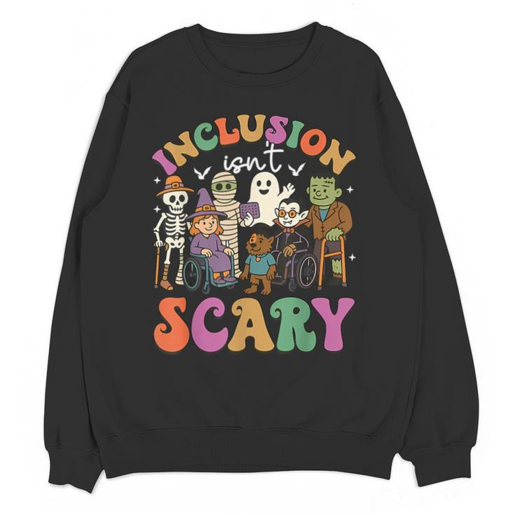 Inclusion Isn't Scary Ghost Mummy Halloween SLP Sped Teacher Unisex Sweatshirt