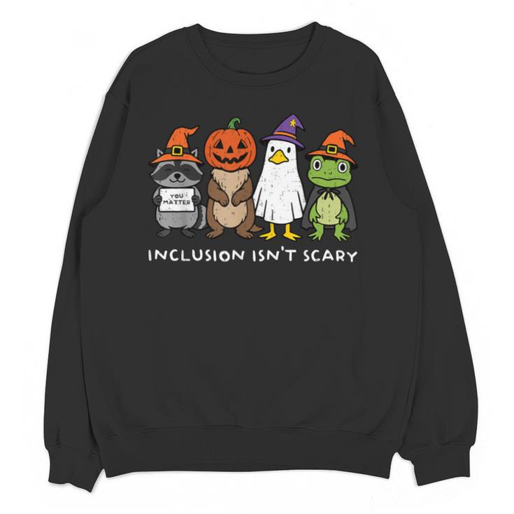 Inclusion Isn't Scary SLP Halloween Sped Teacher Animal Unisex Sweatshirt