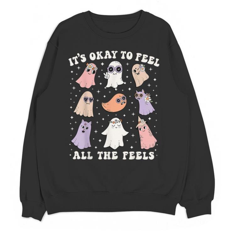It’s Okay To Feel All The Feels Special Ed Teacher Halloween Unisex Sweatshirt
