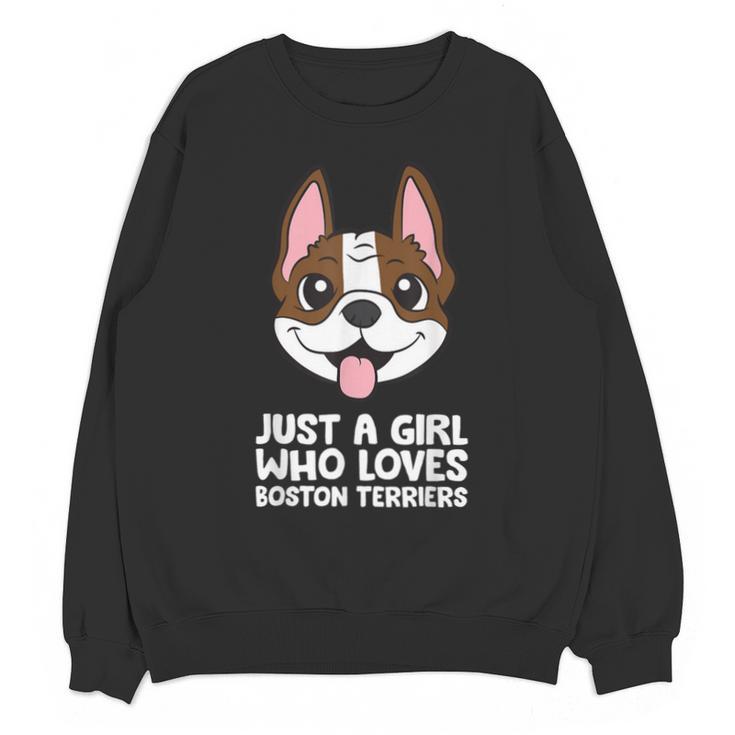Just a Girl Who Loves Boston Terriers Unisex Sweatshirt