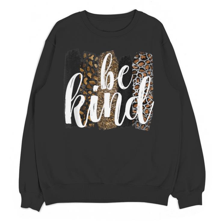 Be Kind Women Inspirational Teacher Animal Print Unisex Sweatshirt