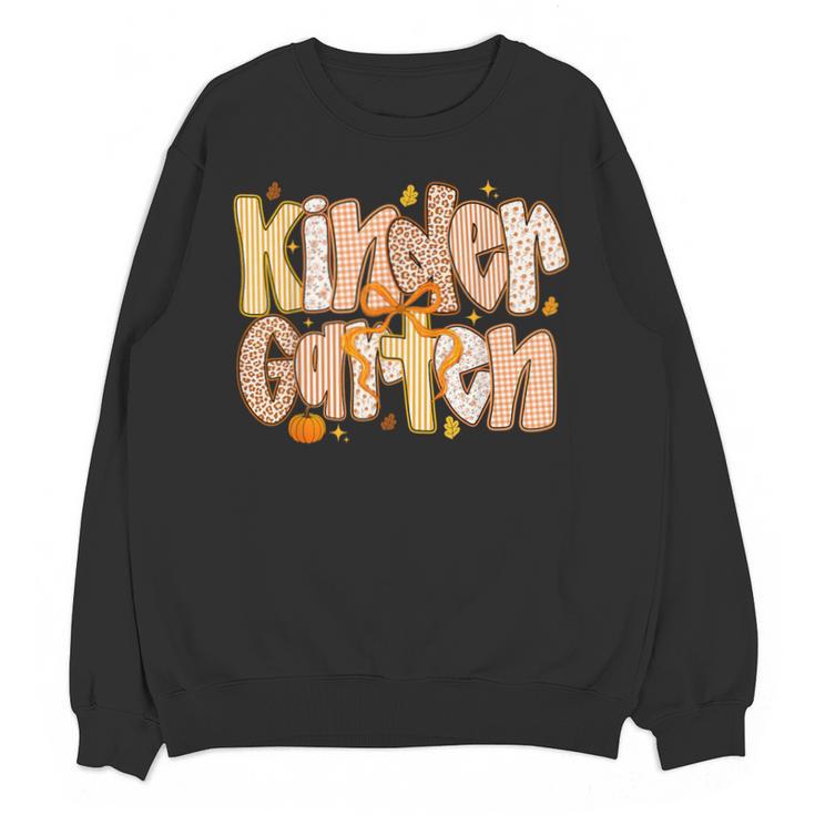 Kindergarten Teacher Fall Pumpkin Autumn Cute Unisex Sweatshirt