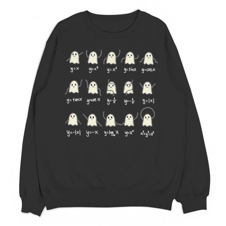 Math Dance Ghost Halloween Spooky Cute Ghost Math Teacher Unisex Sweatshirt