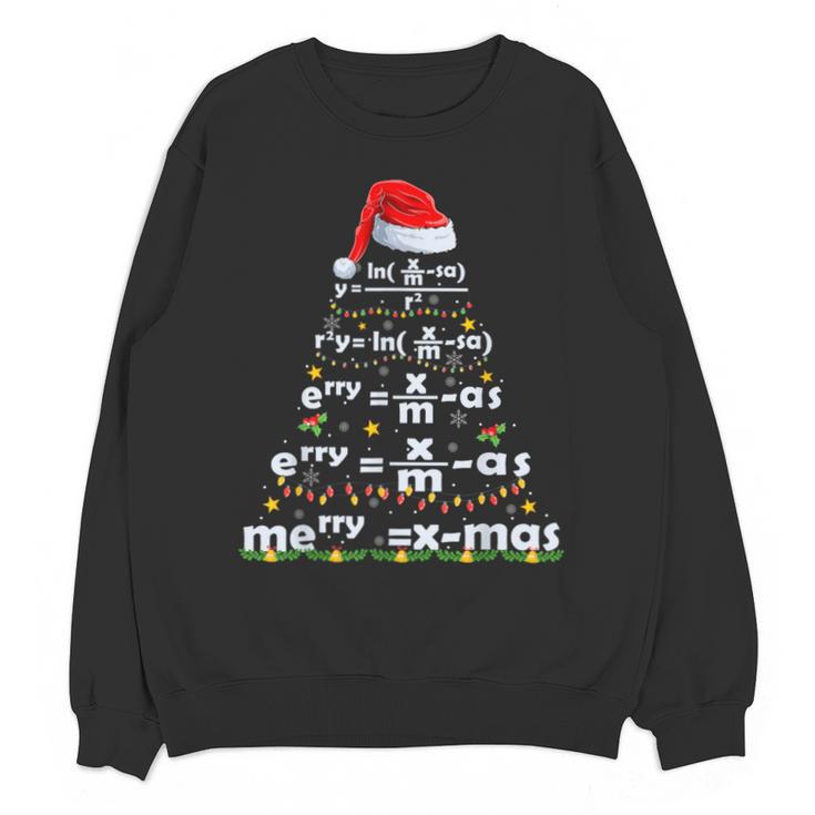 Math Equation Merry X-Mas Math Teacher Christmas Humor Men Women Kids Unisex Sweatshirt