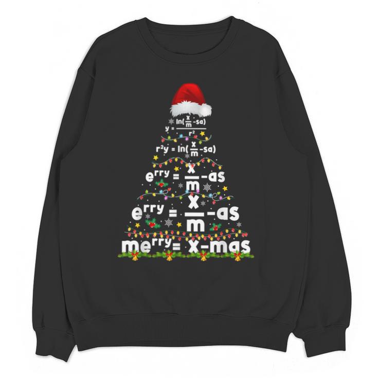 Math Equation Merry Xmas Season Teacher Christmas Tree Unisex Sweatshirt
