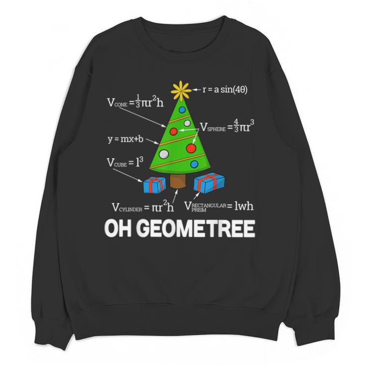 Math Geometry Christmas Tree Geometree Teacher Unisex Sweatshirt