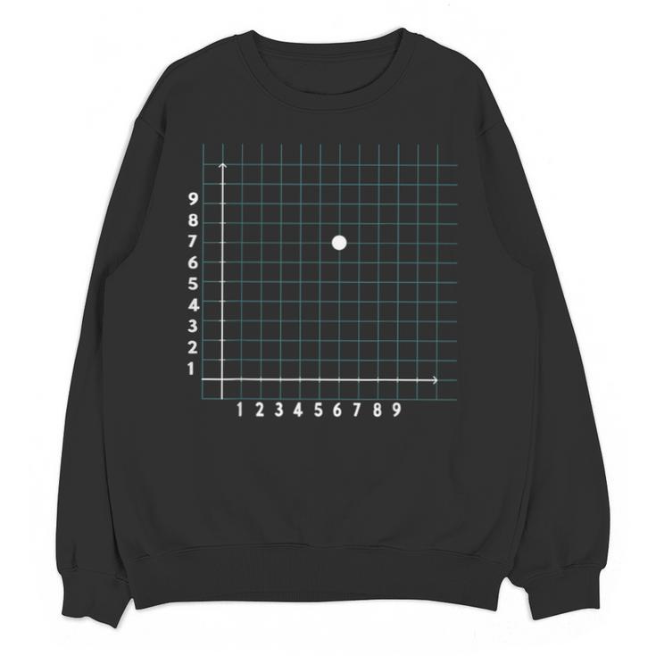 Math Teacher 67 Cartesian Grid Point Humor Unisex Sweatshirt