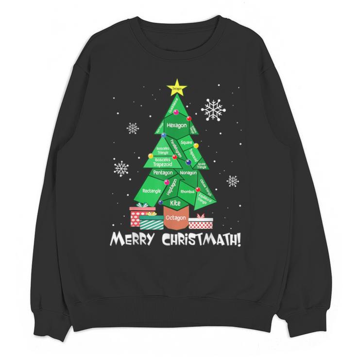 Math Teacher Polygon Christmas Tree Geometry Merry Christmas Unisex Sweatshirt