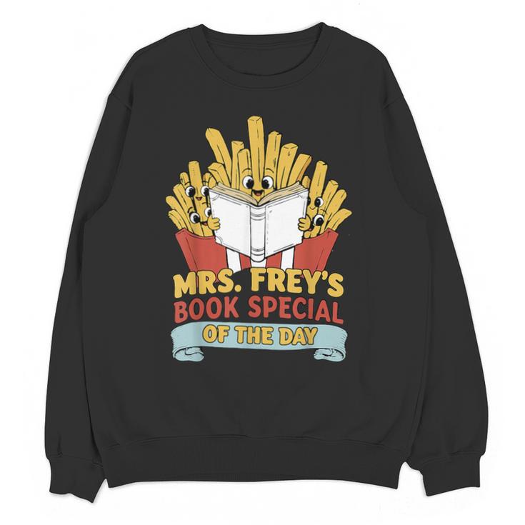 Mrs Frey Book Special Reading Elementary Teacher Unisex Sweatshirt