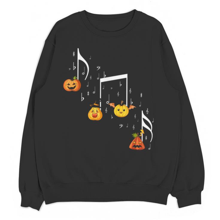 Music Note Pumpkin Fall Music Teacher Halloween Costume Unisex Sweatshirt