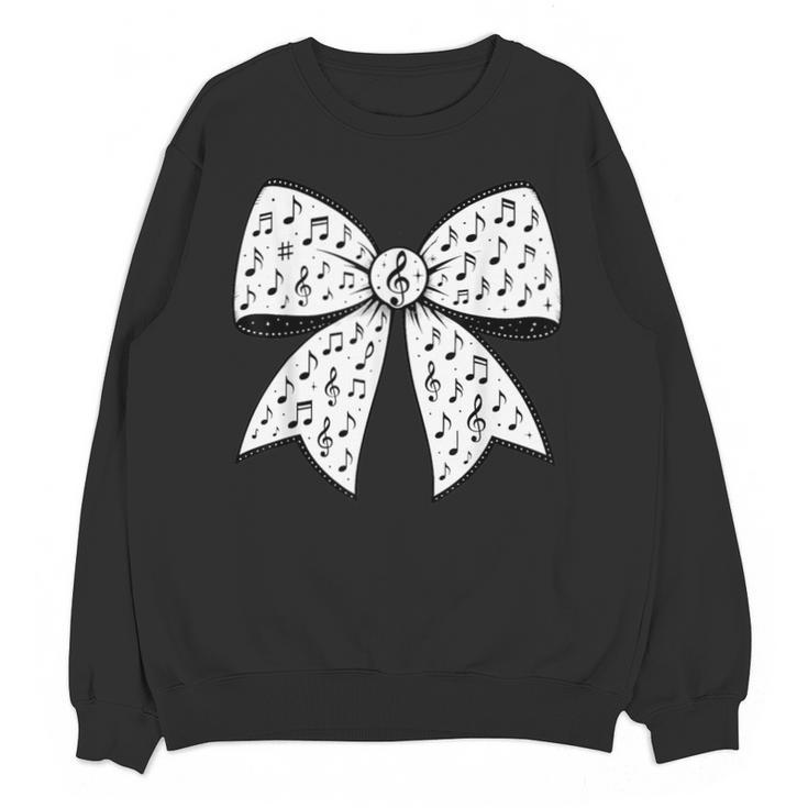 Music Notes Coquette Bow Music Teacher School Musician Band Unisex Sweatshirt
