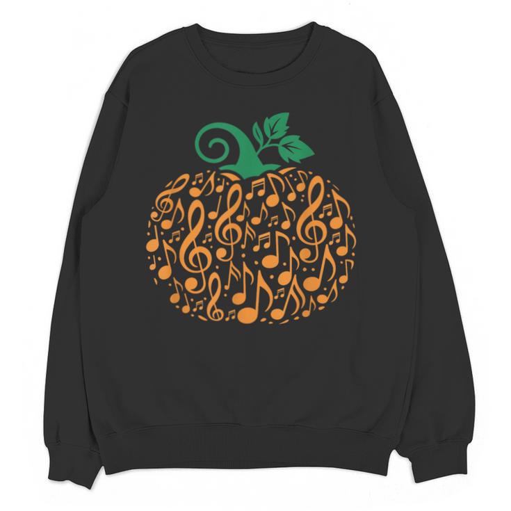 Music Notes Pumpkin Music Teacher Halloween Unisex Sweatshirt