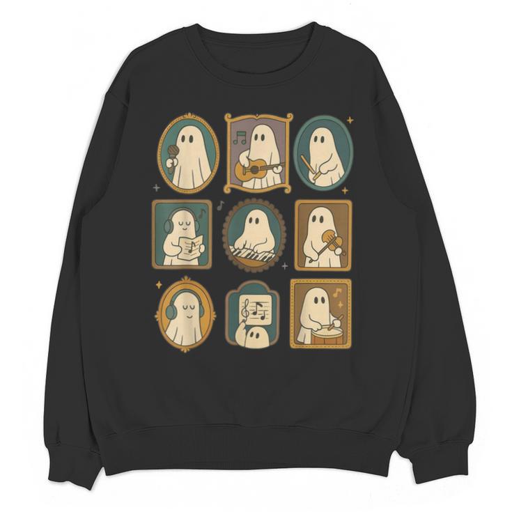 Music Teacher Orchestra Spooky Halloween Ghost Band Unisex Sweatshirt