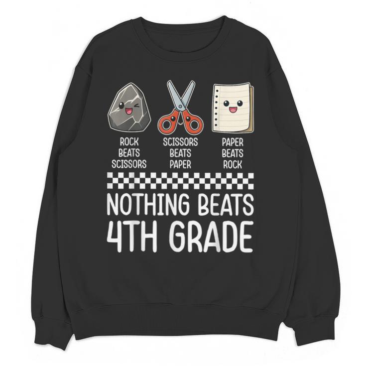 Nothing Beats 4th Grade Back To School Kids Teachers Unisex Sweatshirt