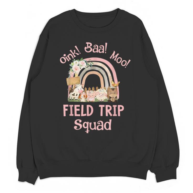 Oink Baa Moo Field Trip Squad Teacher Students Matching Unisex Sweatshirt