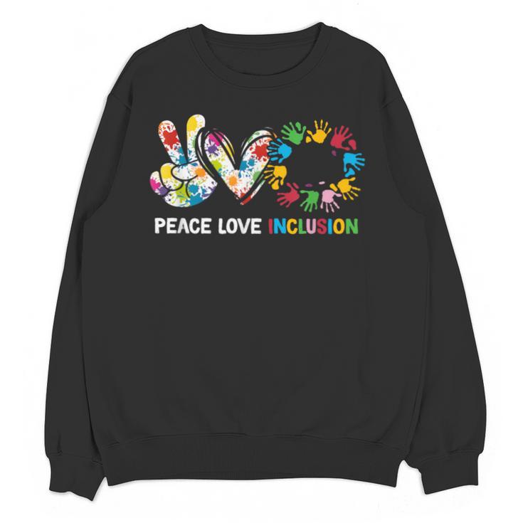 Peace Love Inclusion Sped Squad Special-Ed Teacher Daycare Unisex Sweatshirt