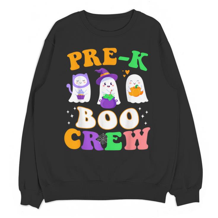 Pre-K Boo Crew Cute Ghost Halloween Costume Teacher Student For Men Women Kids Unisex Sweatshirt