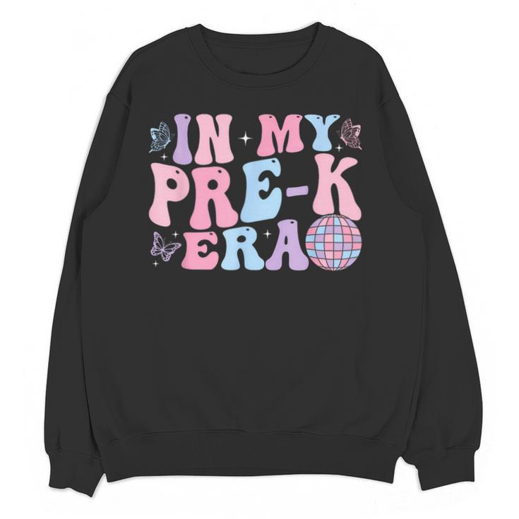 In My Pre K Era Groovy Back To School First Day Teacher Kids Unisex Sweatshirt