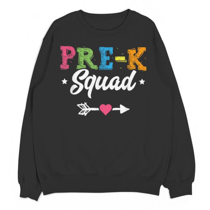 Pre-K Squad Teacher Student Kids Preschool Back To School Unisex Sweatshirt