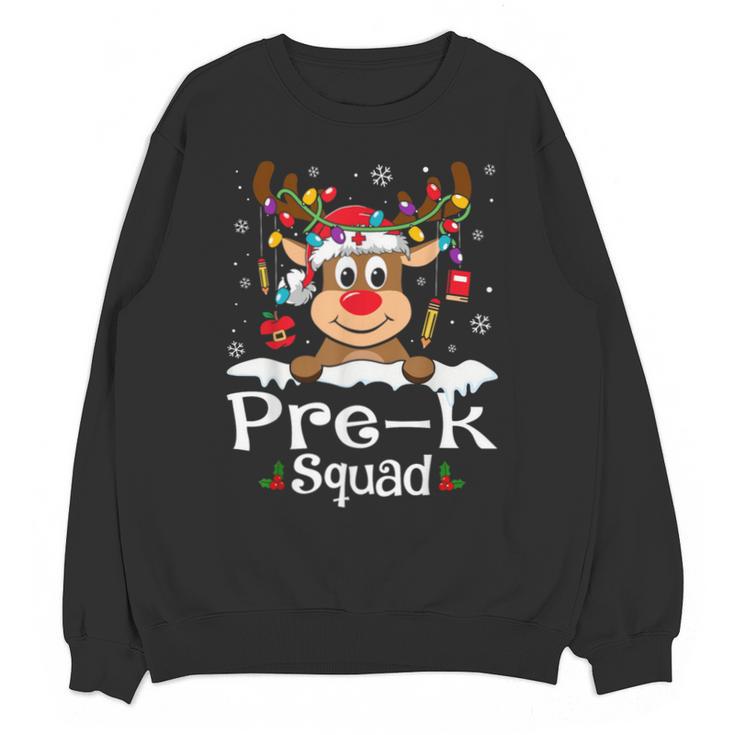 Pre-k Teacher Squad Reindeer Teacher Christmas Unisex Sweatshirt