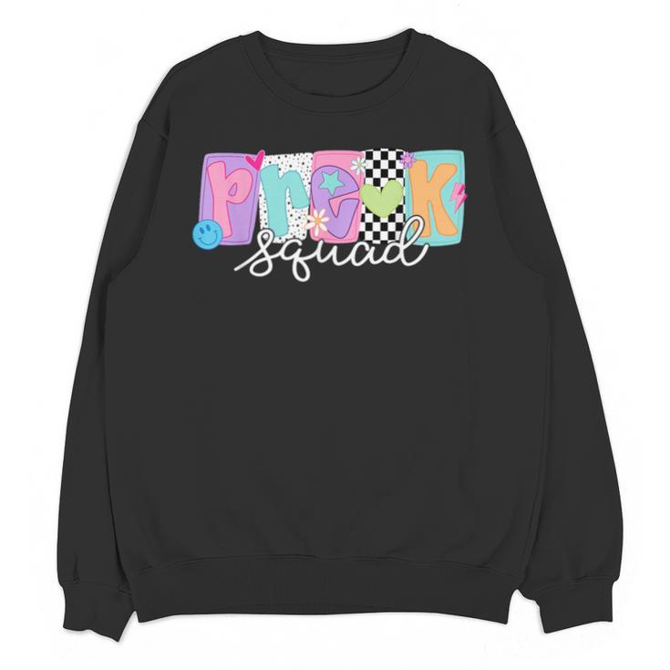 Preschool Squad Team Pre-K Crew Back To School Teacher Unisex Sweatshirt