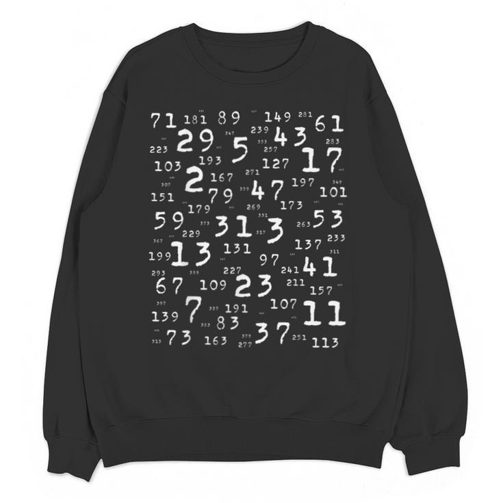 PrimNumbers Teacher Nerd Science Student Logic Math Unisex Sweatshirt