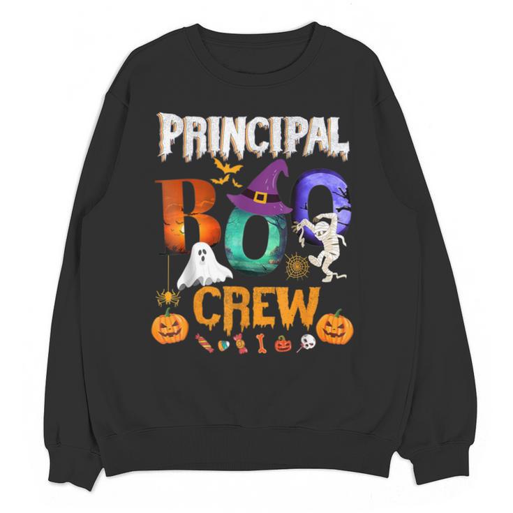 Principal Boo Crew Teacher Student Halloween Costume For Men Women Kids Unisex Sweatshirt