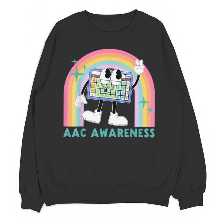 Rainbow AAC Awareness Month SPED Teacher SLP Communication Unisex Sweatshirt