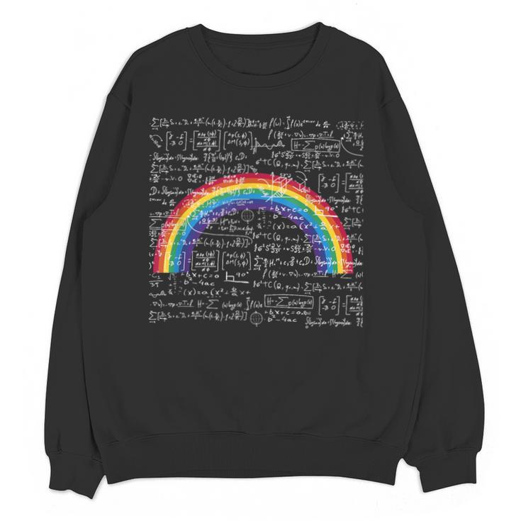 Rainbow Math Equation Teacher Nerd Retro LGBT Gay Pride Flag Unisex Sweatshirt